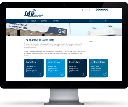 Website med integration til specialudviklet kundesystem